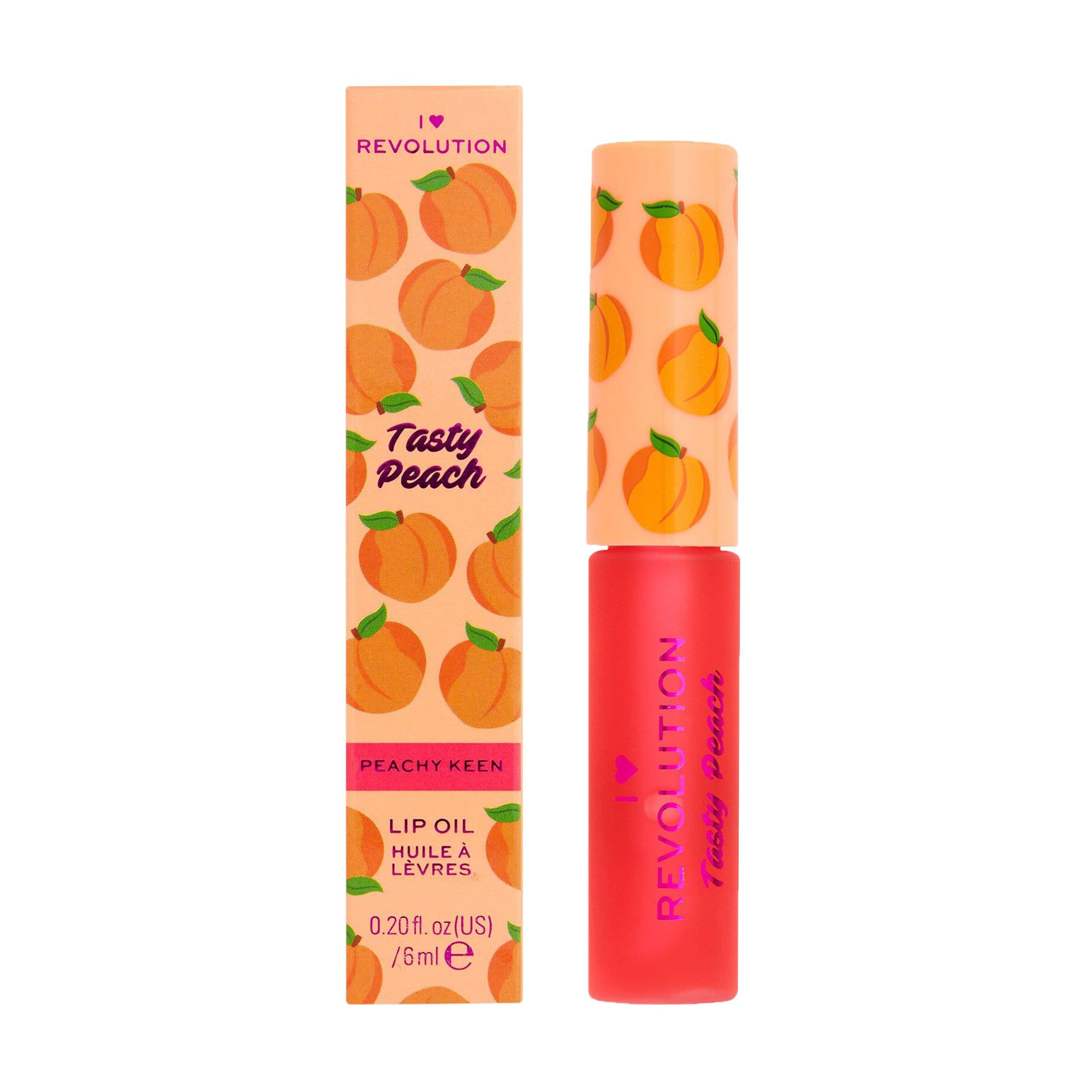 Олія для губ I Heart Revolution Tasty Peach, Peachy Keen, 6 мл